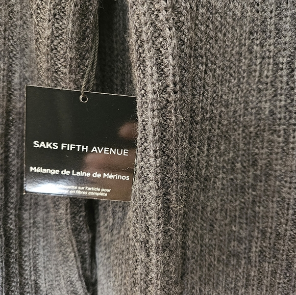 Saks Fifth Avenue Shawl collar cardigan sweater. Merino Wool. Size L. - Picture 2 of 12